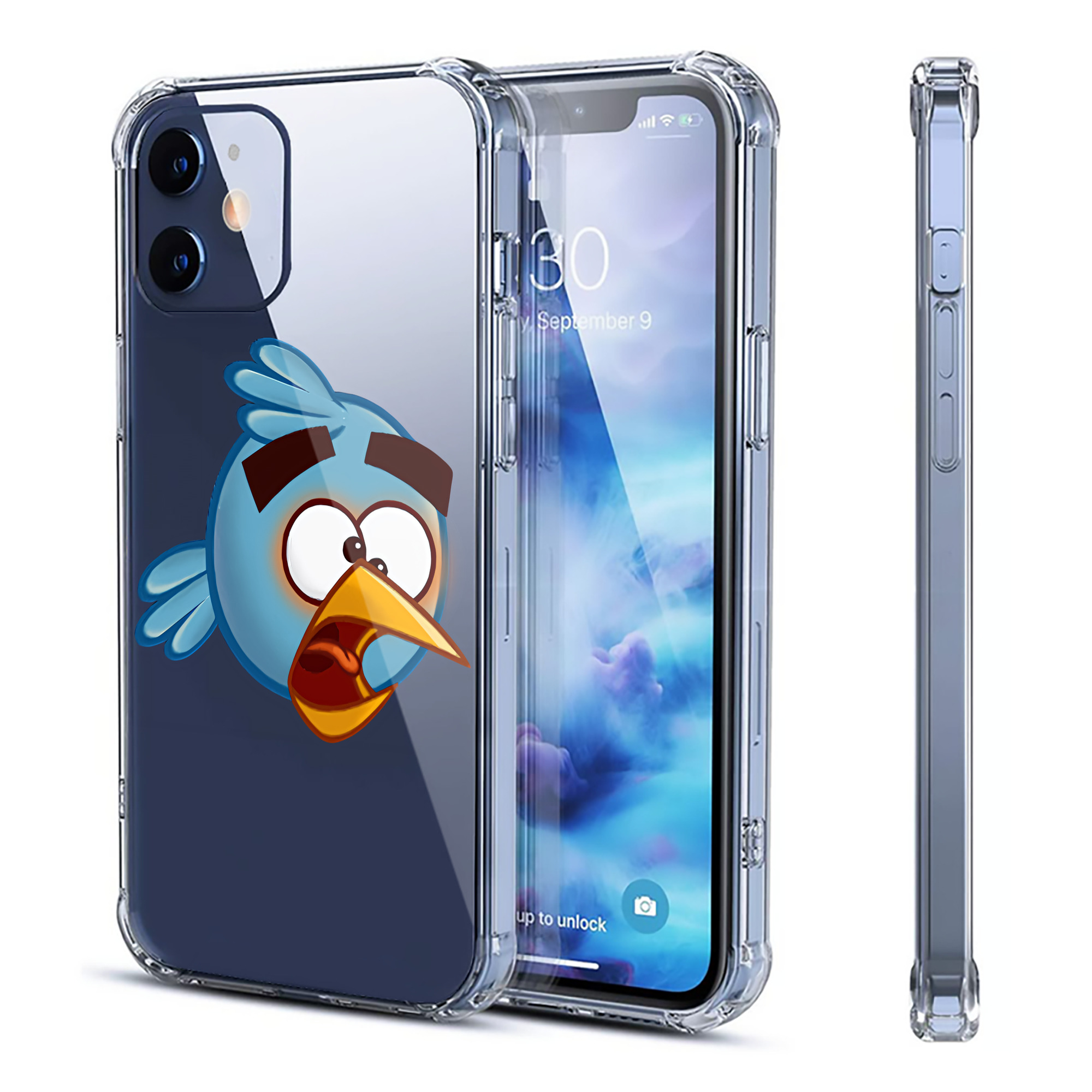 （画像用） Angry Birds アングリーバード 【iPhone 12シリーズ対応】透明スマホケース（クリアソフトケース）